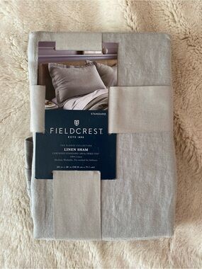 Fieldcrest Flores collection linen gray sham
